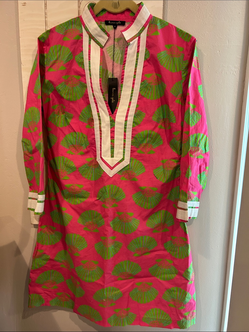 Lauren Gold Pink & Green Printed Tunic Dress